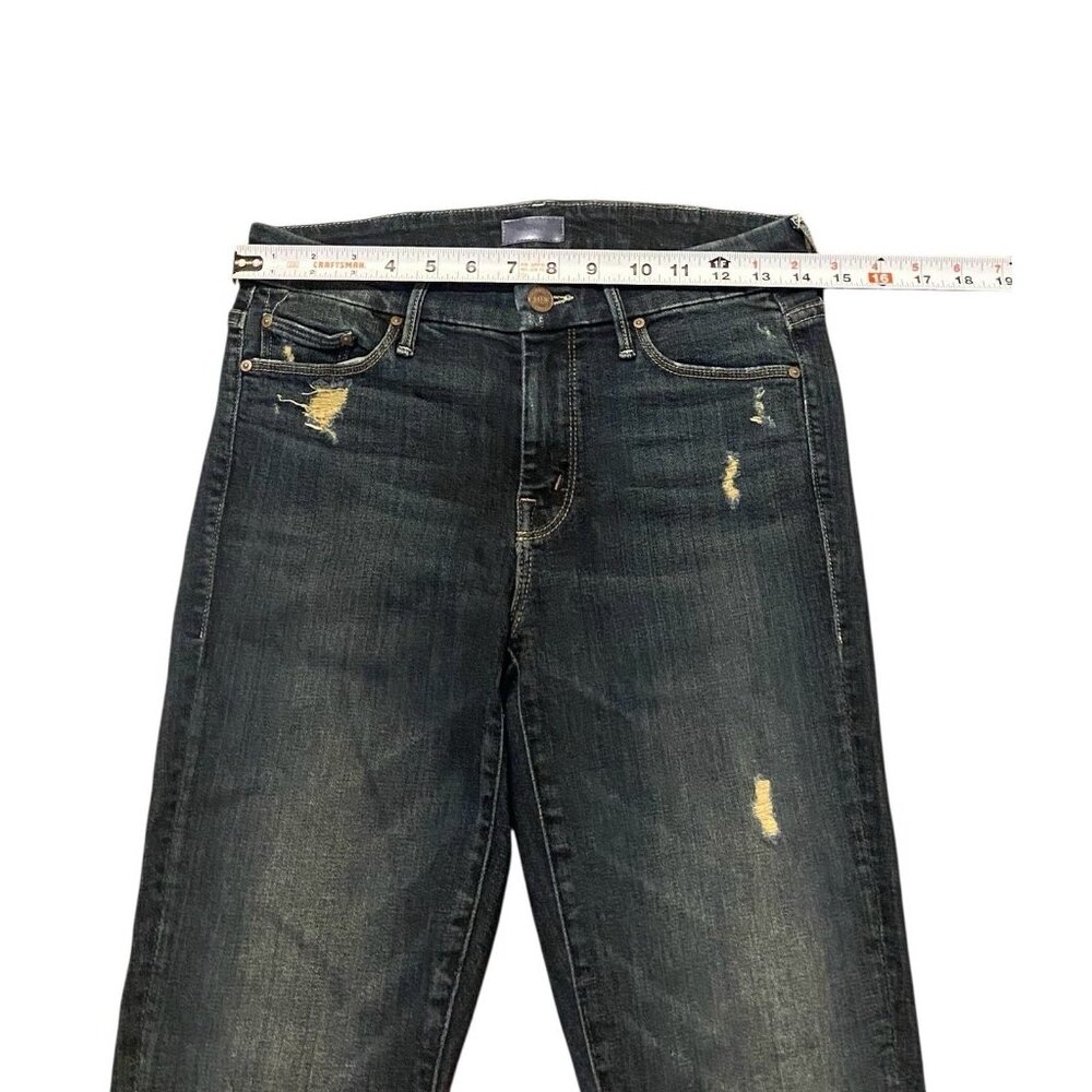 Mother The Looker Ankle‎ Fray Jeans 27 Jaded and Torn Wash Ankle Distressed - Picture 5 of 11